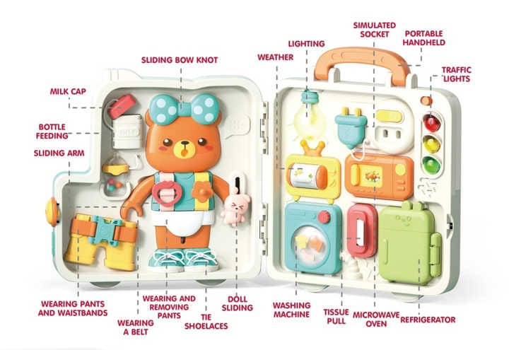 Kit de tablero de actividades sensoriales con luz y sonido Mega Multi-actividades para aprendizaje - 514