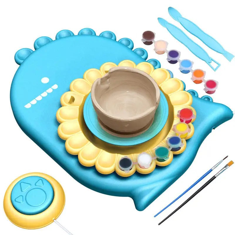 DIY Creative Dinosaur Ceramic Pottery Wheel Machine - 12C