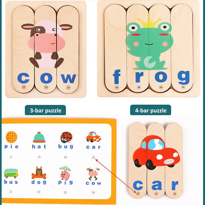 Wooden Spelling Learning Stick Puzzle - 567