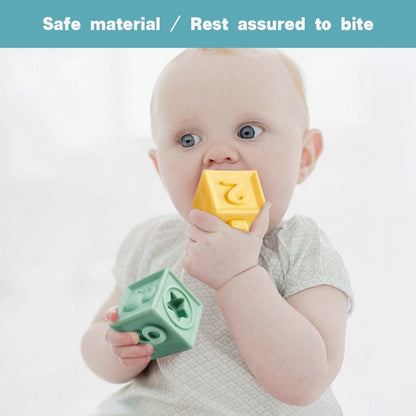 Baby Soft Gum Building Blocks 6 pieces - 080