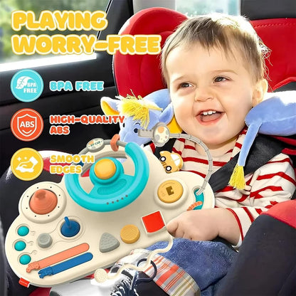 Busy Activity Steering Wheel Baby Pull String Toy - 583
