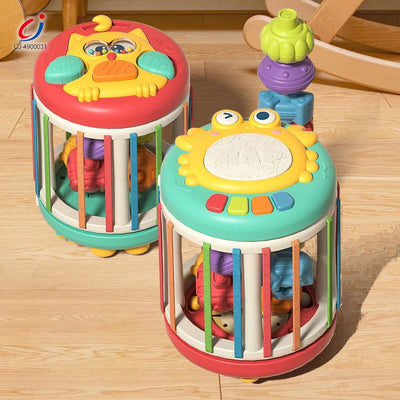 Juguete cilíndrico apilable con forma de tambor de mano - 521