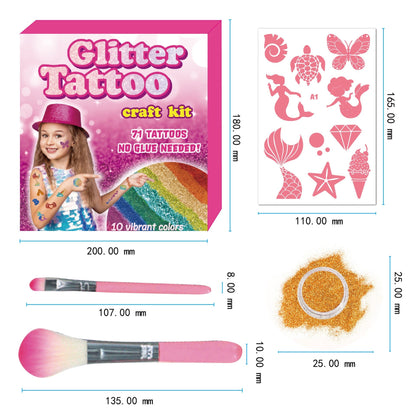 Kids DIY Glitter Tattoo Set Party Craft Kit