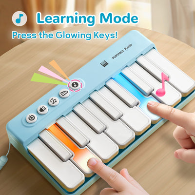 Fidtoy Mini Piano Toy with Rainbow Lights for Toddlers
