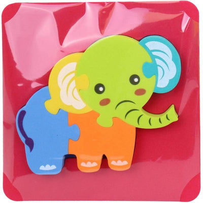 Fidtoy Soft Foam Animal Bath Puzzle Set for Toddlers – 4 Types EVA Water Play Shape Matching Learning Toy