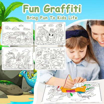 5in1 Projector Painting with Dinosaur Assembling Screw Play Figure - 117