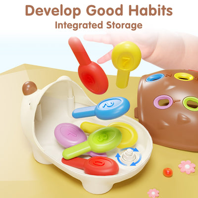 Juguete de clasificación de motricidad fina Fidtoy Hedgehog para niños pequeños