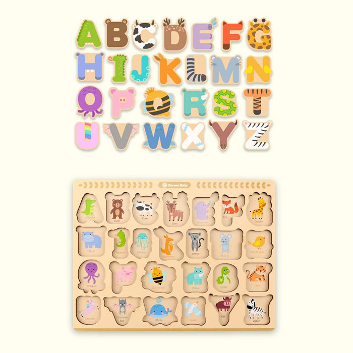 Goryeo Baby alphabet wood puzzle - Best alphabet learning toys