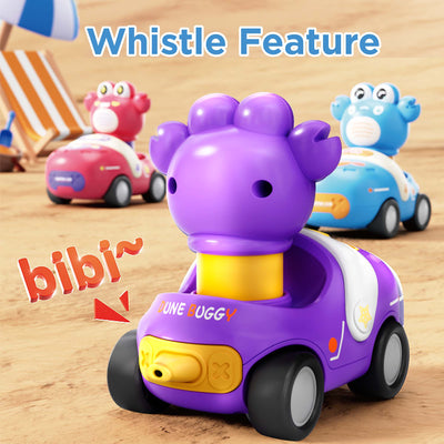 Fidtoy Press to Go Crab Car Toys Set for Toddlers