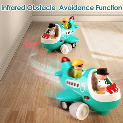 Avion télécommandé Fidtoy avec lumières et sons pour les tout-petits