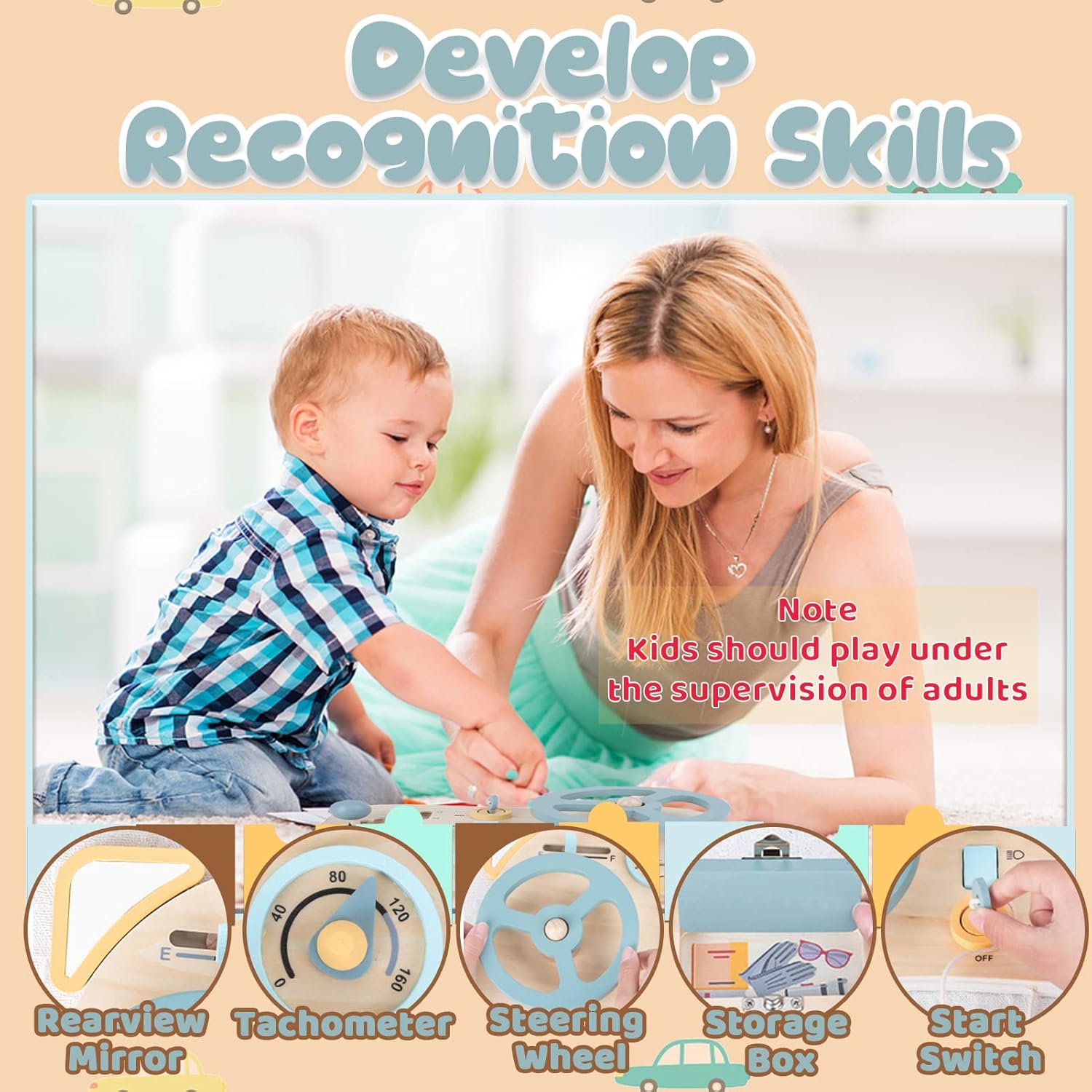 Montessori Busy Board Steering Wheel