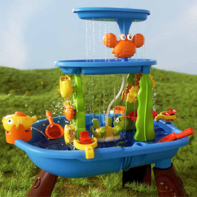 Parasol de table à eau Fidtoy pour enfants | Protection UV réglable pour jeux d'eau en extérieur