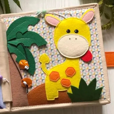 Fidtoy Felt Montessori Activity Book – 16 Page Busy Book for Toddlers