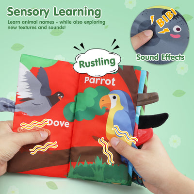 Fidtoy Crinkle Soft Baby Books Set for Newborns 0-6 Months Sensory Toy
