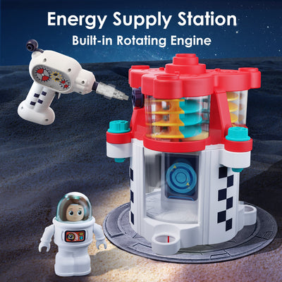 Fidtoy Interstellar Assembly Rocket Toy with Lights and Sounds