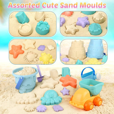 Ensemble de jouets de sable pour débutants avec outils souples et moules amusants