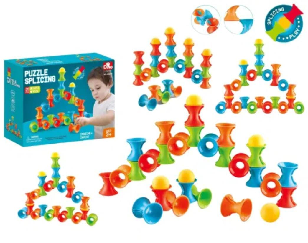 Juego de construcción y apilamiento de puzles - 46 piezas