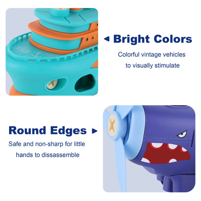 Fidtoy Jeu de construction de véhicules démontables, Jouet STEM pour enfants