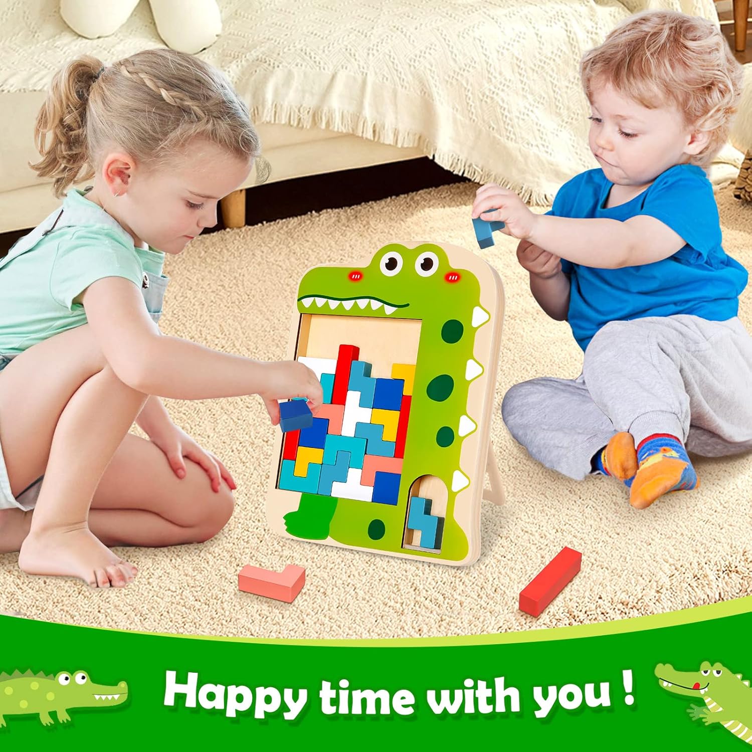Montessori Dinosaur Building Toy Set for Kids – STEM Construction Learning Kit for Fine Motor Skills