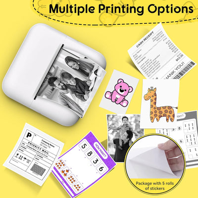 Mini Portable Pocket Thermal Bluetooth Printer with LED Light - X3