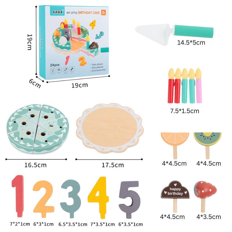 Birthday Cake Play Set Pretend Play Toy