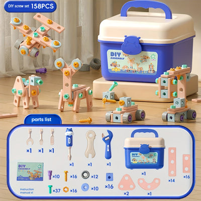 Fidtoy Creative Play Screwdriver Tool Kit for Toddlers STEM Learning and Fine Motor Skills
