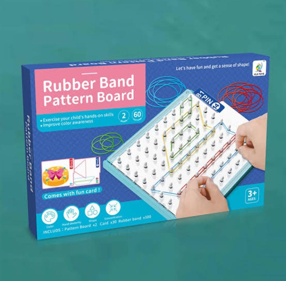 Rubber Band 60 Pattern Board Puzzle Set - 861