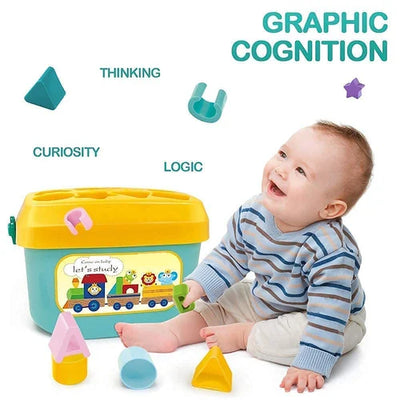 Juego de bloques apilables para bebés Fidtoy con 16 bloques de construcción