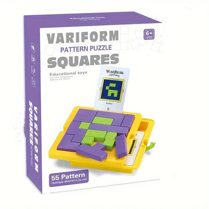 Variform Squares Mind Pattern Puzzle - 55 Challenges