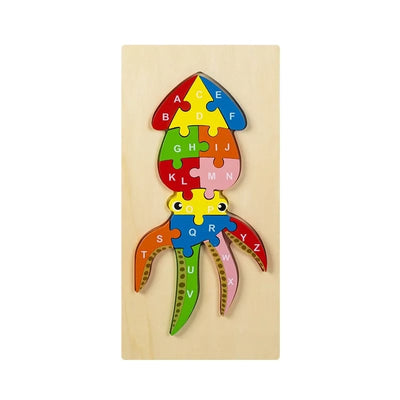 Puzzle en bois Alphabet apprentissage aléatoire - 191