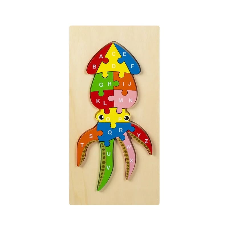 Puzzle en bois Alphabet apprentissage aléatoire - 191