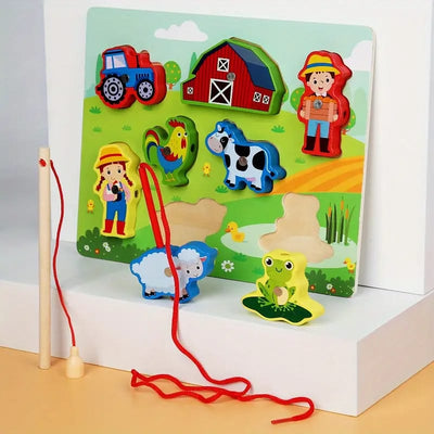 3D Magnetic Lacing Colorful Puzzle - Random Design - 003