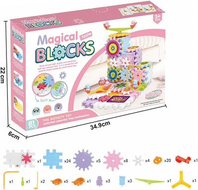 Magical Electronic Interlocking Gear Blocks 83 Pieces - 021