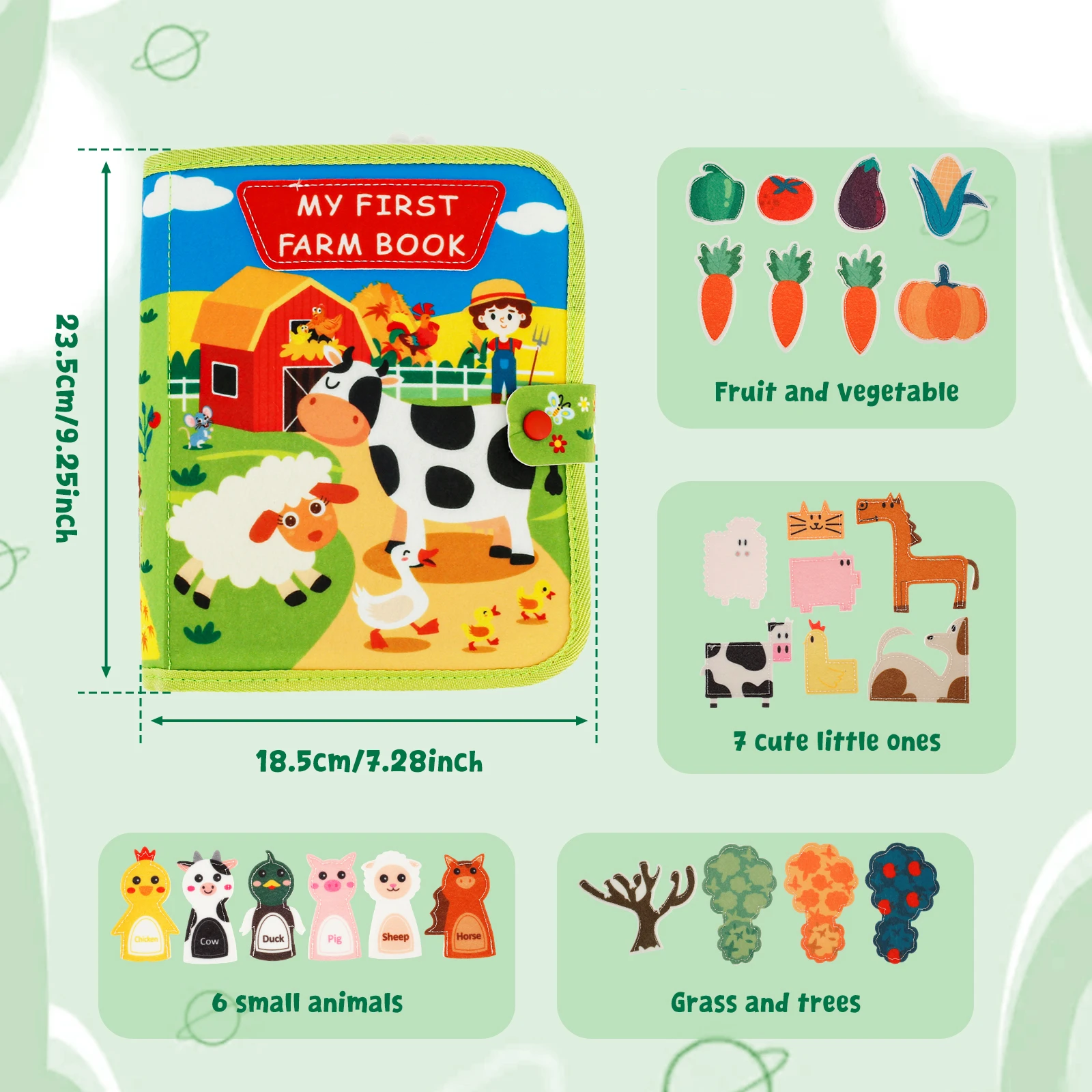Interactive Farm Adventure – Montessori Quiet Book