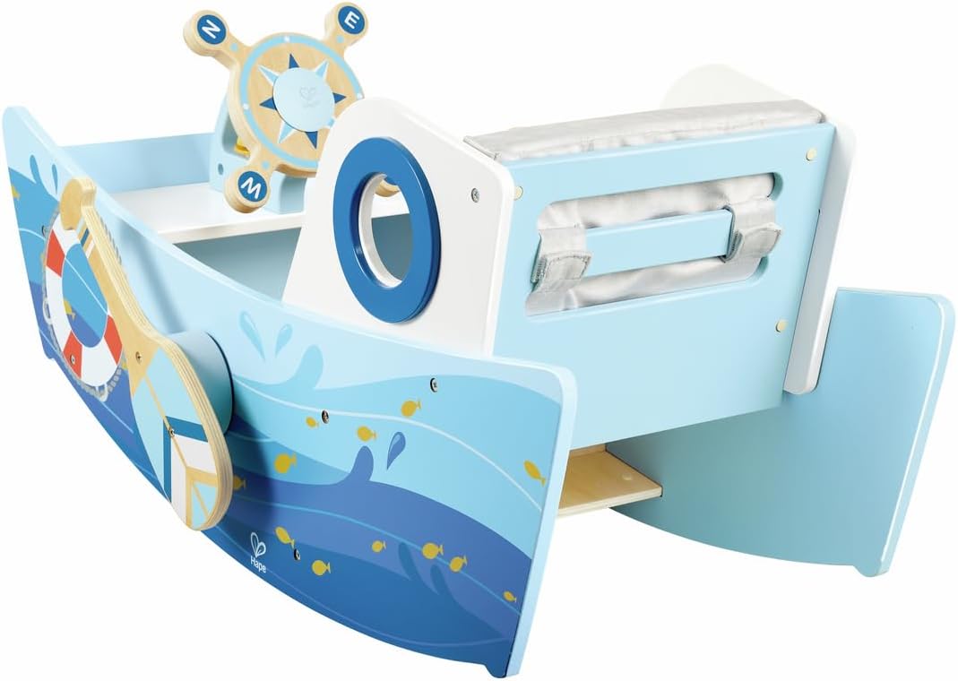Fidtoy Kids Ride On Boat Toy Rowing Steering Toddler Playset
