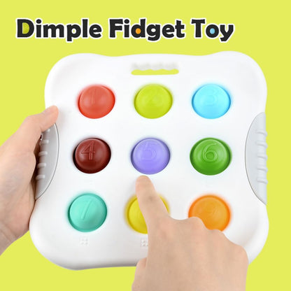 Dimple Digits Fidget Toy, Number & Shape Dimples Fidget Popper Toy, Pop Dimple Toys for Toddlers 1-3 Simple Poppers Dimple Fidget Toy Number Learning Toys