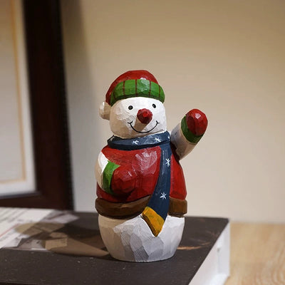 Décorations de Noël en bois massif sculptées à la main