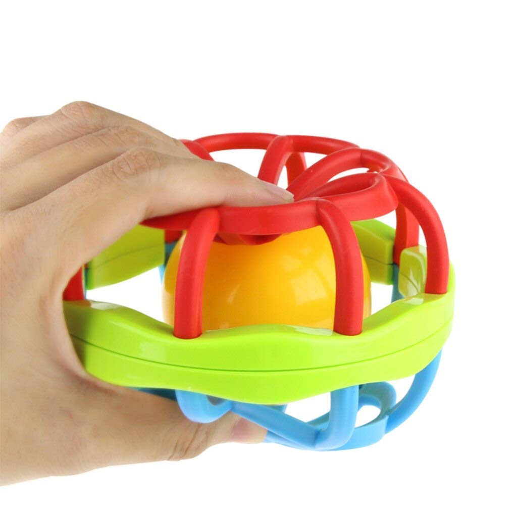 Fidtoy Baby Rattle Ball and Maraca Set Food Grade ABS Sensory Toy