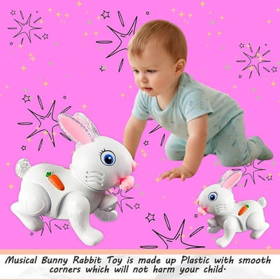 Fidtoy Musical Rabbit Toy with Lights Sounds and Jumping Action