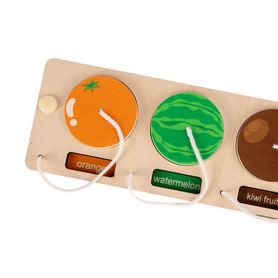 Fidtoy Wooden Busy Board Toy Montessori Activity Board for Toddlers Animal Vehicle Learning Toy Fine Motor Skills Sensory Travel Quiet Toy Gift