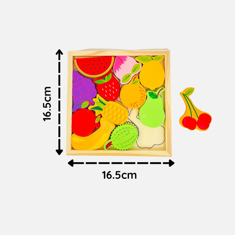 Fidtoy Tangram en bois - Fruits Jouet éducatif pour tout-petits Apprentissage Montessori des mathématiques et des formes