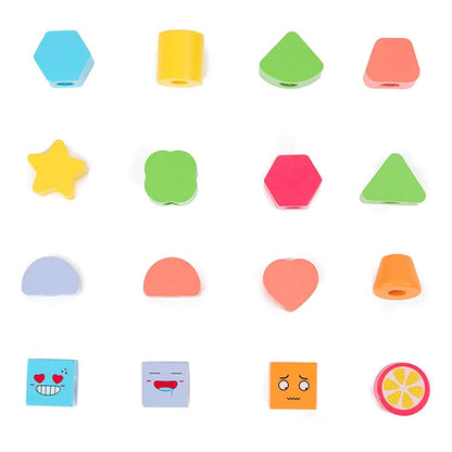 ATORSE™ Matching Shapes Stacking Toy Stem Lacing Beads for Birthday Gift Kids|Baby | Toys for Baby | Developmental Baby Toys