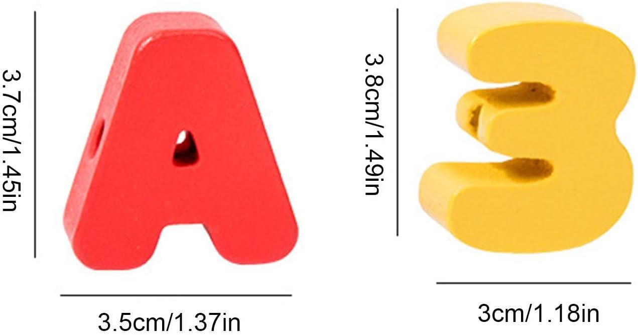 Montessori Lace Beads, DIY String Beads Play Set, Wooden Toy, Preschool Strings, Fine Motor Skills Toy for Boys and Girls