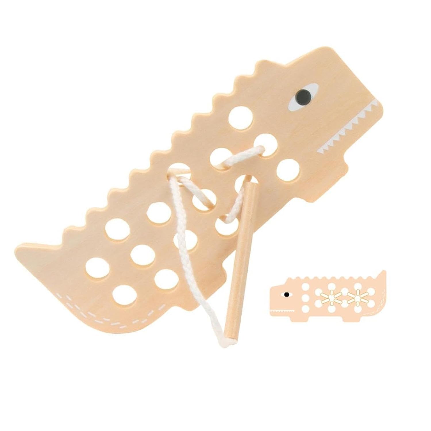 Lyla Wooden Lacing Board Sewing Fine Motor Skills for Preschool Kids Kindergarten