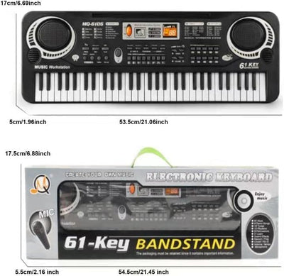 Fidtoy 61-Key Musical Piano Keyboard with Microphone for Kids Beginner Electronic Piano Toy