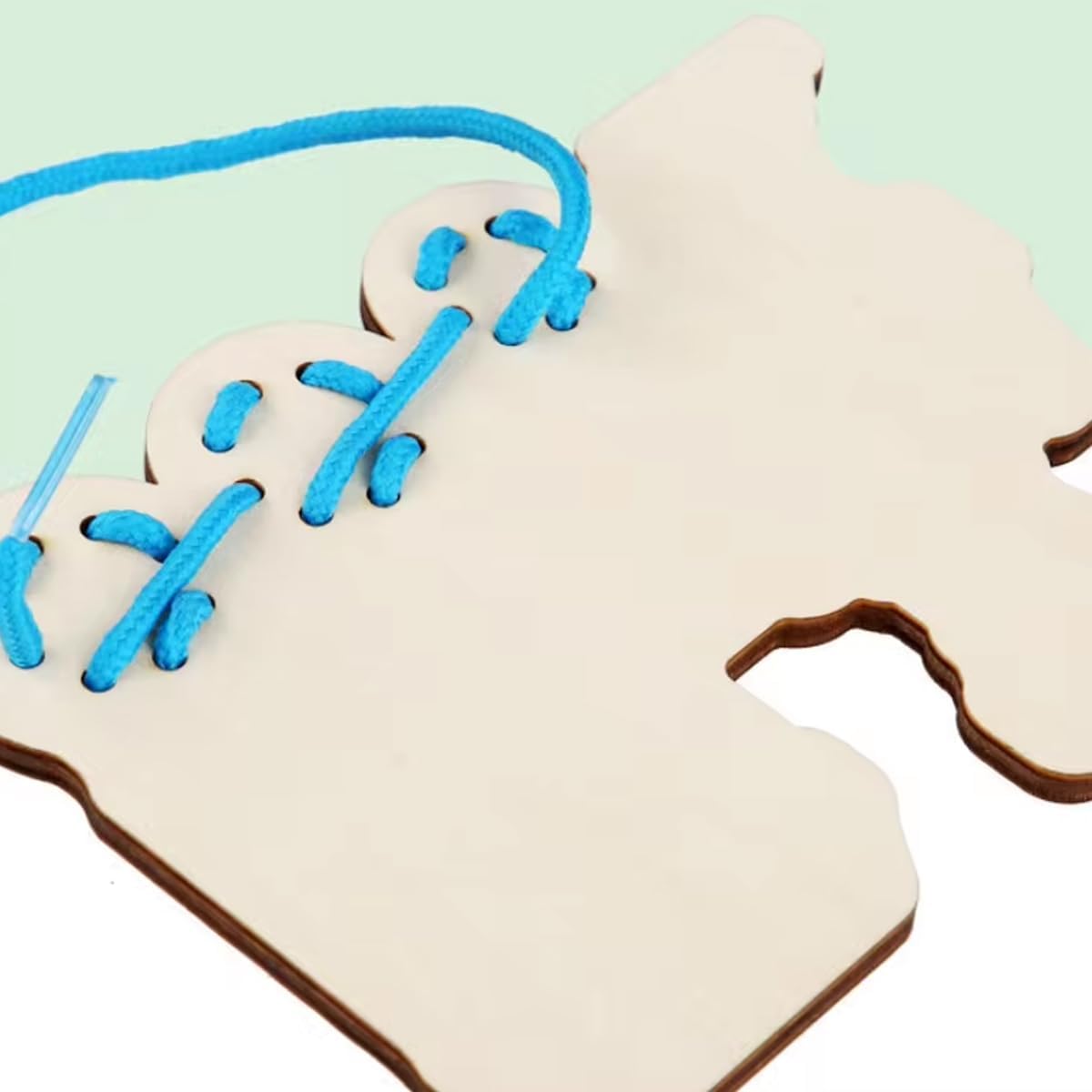 Habarri Puzzle Drewniane Montessori - Sznurówki - Nauka Wiązania - Kolorowe Elementy Cięte Laserowo - Zabawka Edukacyjna dla Dzieci 3+ - 10 cm x 0,5 cm x 7 cm – Warzywa