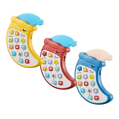 Fidtoy My First Light Mobile Phone Baby Phone Plastic Interactive Toy with Sounds Music Big Buttons Night Light for Toddlers 18M+