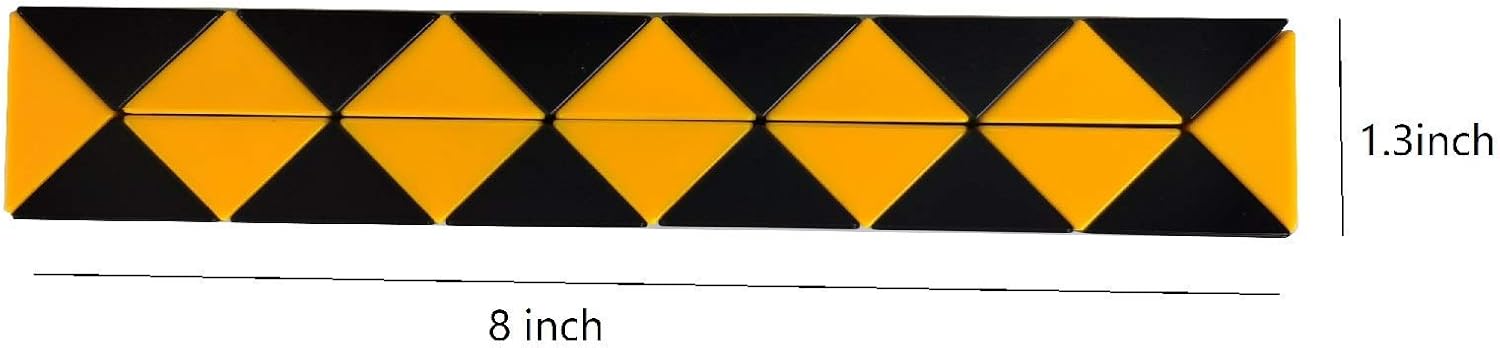 Snake Magic Speed Cube Speed Twist Brain Puzzle Cube Brain Teaser Toys for ADD ADHD Anxiety and Autism Adult Children by SHUYUE (Yellow & Black)