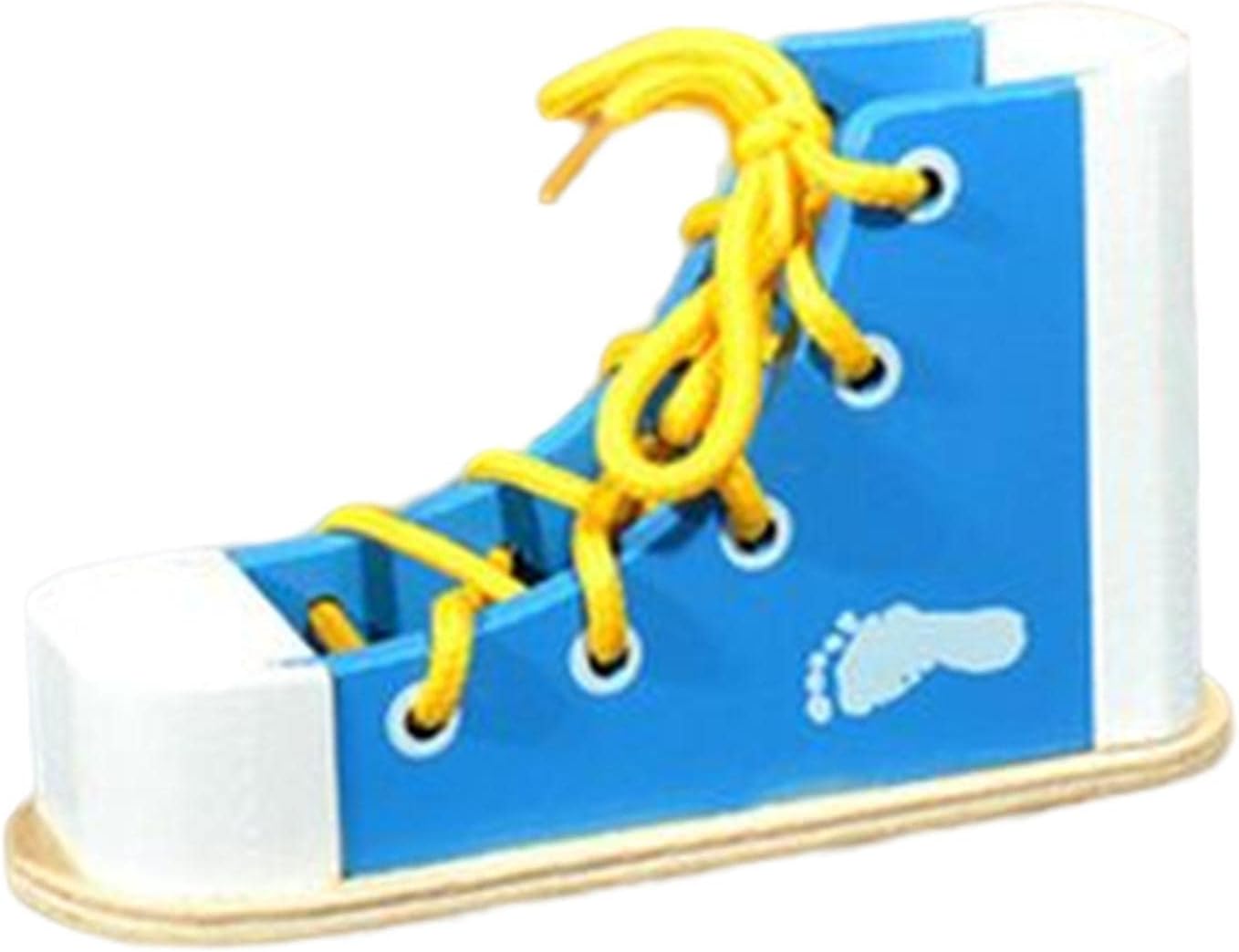 Lacing Shoe Toy for Children to Learn Tying Techniques, Blue