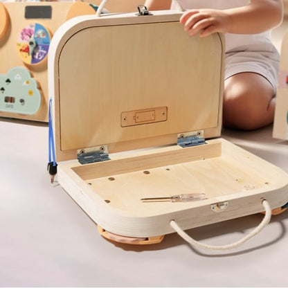 Kindergarten Educational Toys, Smontessori, Busy Board, Educational Toy, 1-8 Years Old, Birthday Gift, Fingertip Education, Early Development, Learning Red-Green Light Switch Toolbox, Early